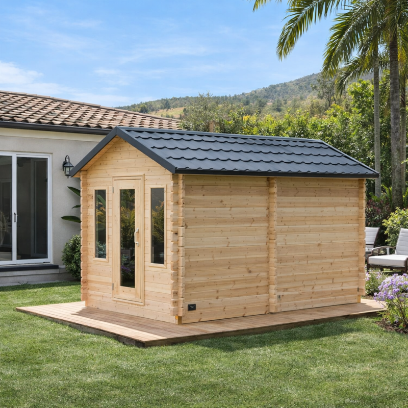 Leisurecraft Georgian Cabin Sauna with Changeroom
