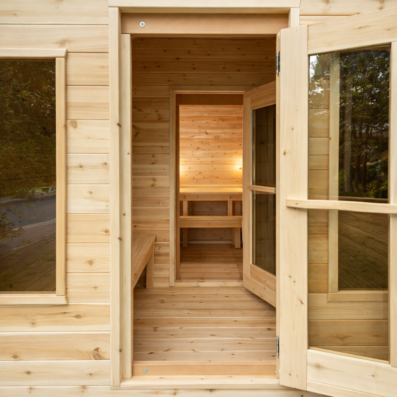 Leisurecraft Georgian Cabin Sauna with Changeroom